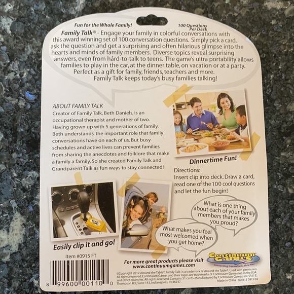 Family Talk Cards Questions that Keep Busy Families Talking - Picture 3 of 6